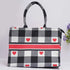 Customized Christmas Hearts Printed Box Tote Bag